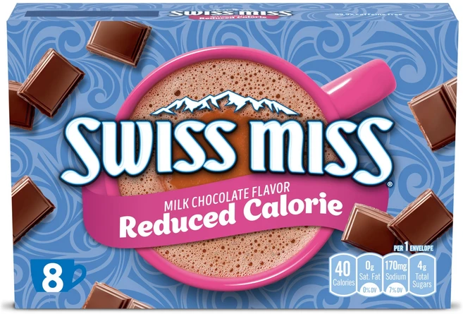 스위스 미스 밀크 초콜릿 맛 저칼로리 핫 코코아 믹스 키토 Swiss Miss Reduced Calorie Milk Chocolate Flavored Hot Cocoa Mix, 1개 - 쿠팡