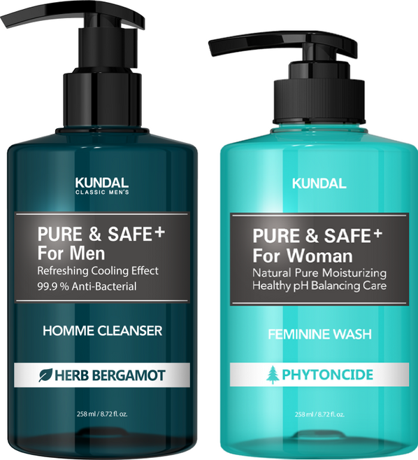 쿤달 퓨어 앤 세이프 여성청결제 300ml 1구+ 남성청결제 300ml 1구, 1개