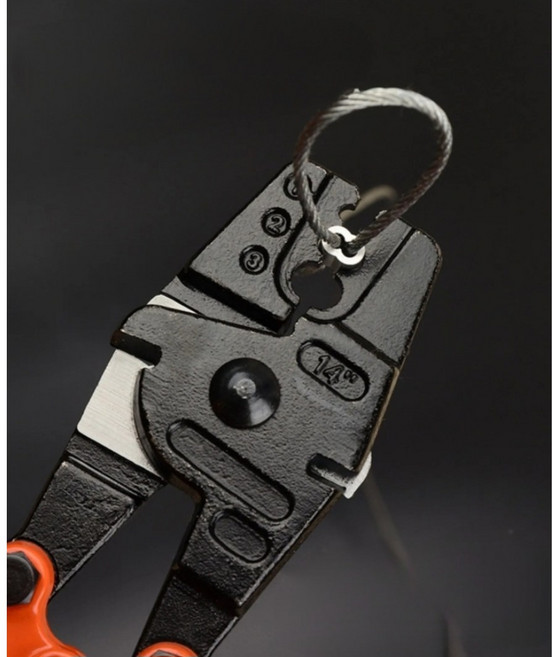 와이어로프 압착기 컷터기 커터 카터 절단 페럴 슬리브, 1개, HS-650(1.5mm~5mm)