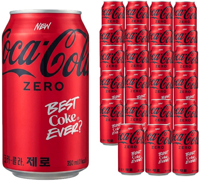 코카콜라 제로 캔, 350ml, 24개