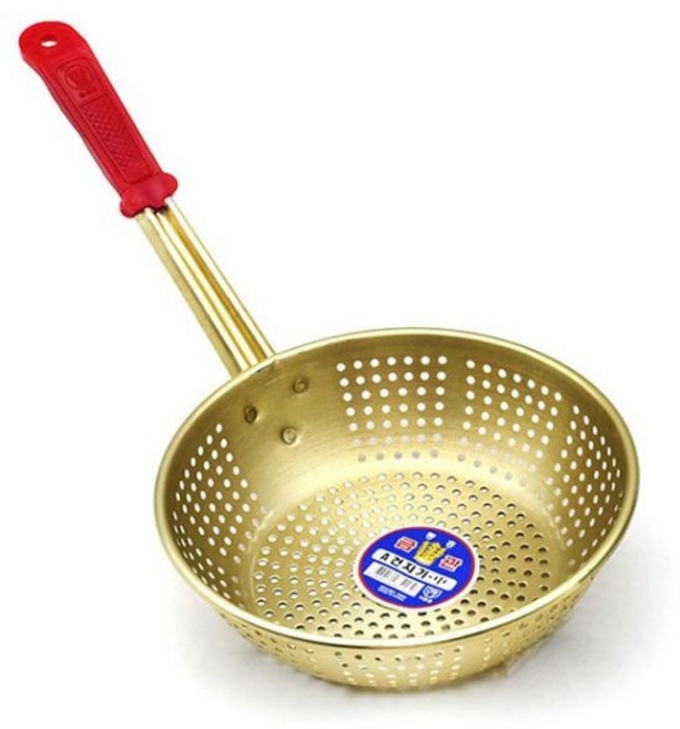 [셰프앤쿡] 국산 양은건지기 우동조리 샥구 물쪽 뜰채, 1개