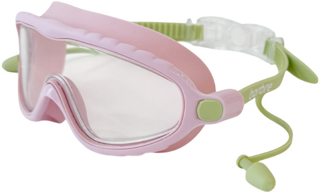 바브레 아동용 스윔고글 물안경, 1개, 핑크라임