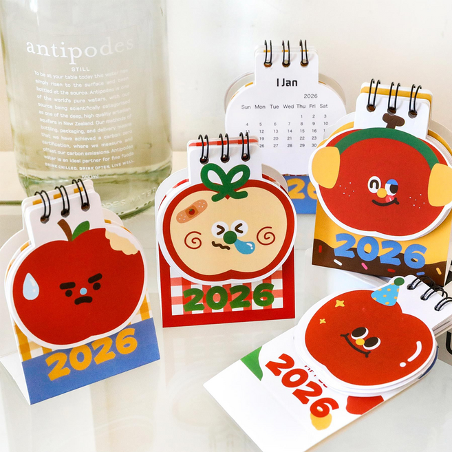 베러브라이트 2026 미니 탁상 캘린더 달력, 2개, 랜덤