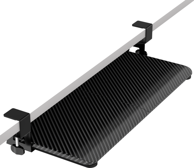 Ergomaker 슬라이딩 책상 키보드 트레이 키보드 받침대 거치대 데스크 확장선반 65cm, 1개, 다크그레이