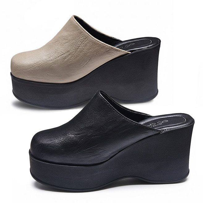 이피다빈 여성 9CM 키높이 숙방 슬리퍼 블로퍼