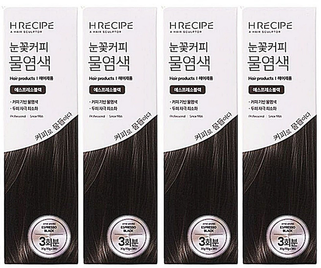 눈꽃커피물염색 10g 3입 1박스 커피물염색 흰머리염색 새치 뿌리염색, 4개, 카푸치노커버브라운