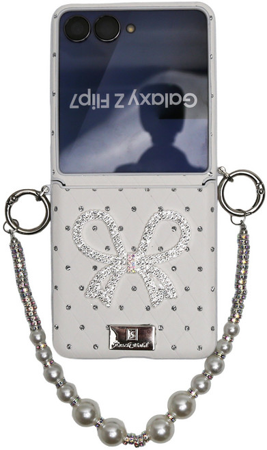 윰스모르 진주스트랩 갤럭시 플립 힌지 보호 케이스