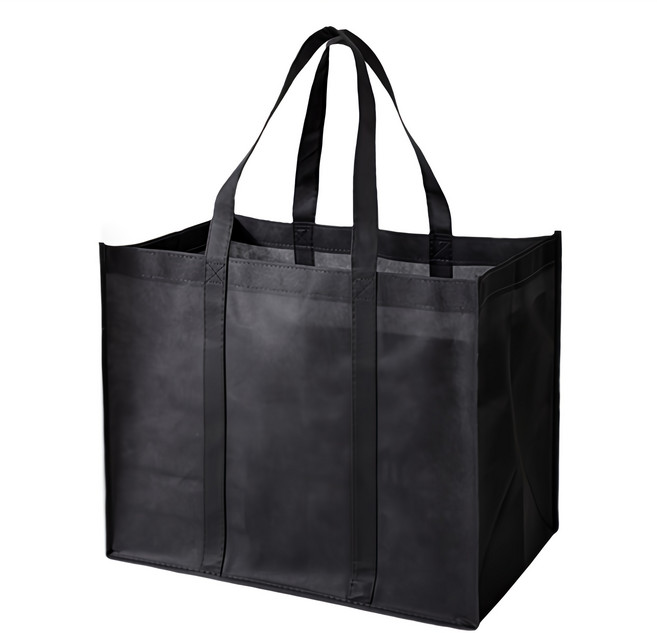 에코로버 튼튼 장바구니 가방 부직포백, 1개, 블랙