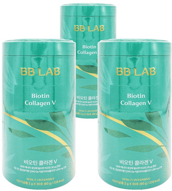 뉴트리원 비비랩 비오틴 콜라겐V 30p, 60g, 3개