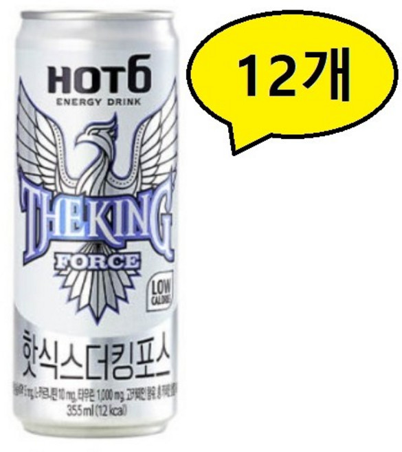 롯데칠성 핫식스 더킹 포스, 355ml, 12개