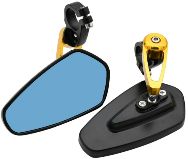 오토바이 컬러 바엔드 미러 네이키드 사이드미러 거울 눈부심방지, 골드(낱개1개), 1개