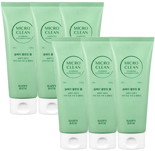 해피바스 솝베리 클렌징 폼 오리지널, 150g, 6개