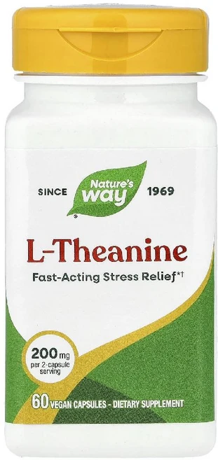 네이처스웨이 테아닌 아미노산 L-Theanine 60정(1정당 100mg), 1개 - 쿠팡