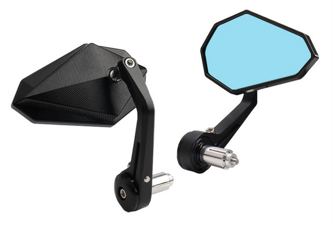 혼다 CB500 호넷 CB 300F niversal 오토바이 액세서리 백미러 용 17-22mm 바 엔드, 01 Black