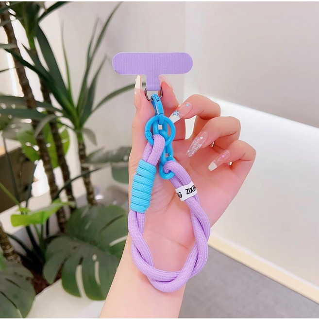 레송 VIVID 핸드폰 줄 통통 스트랩 체인 도난방지 여행용, 1개, 1.퍼플블루