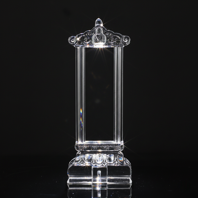 카슈칠 원목 금도금 크리스탈 지방틀 제사용품 위패, 1개