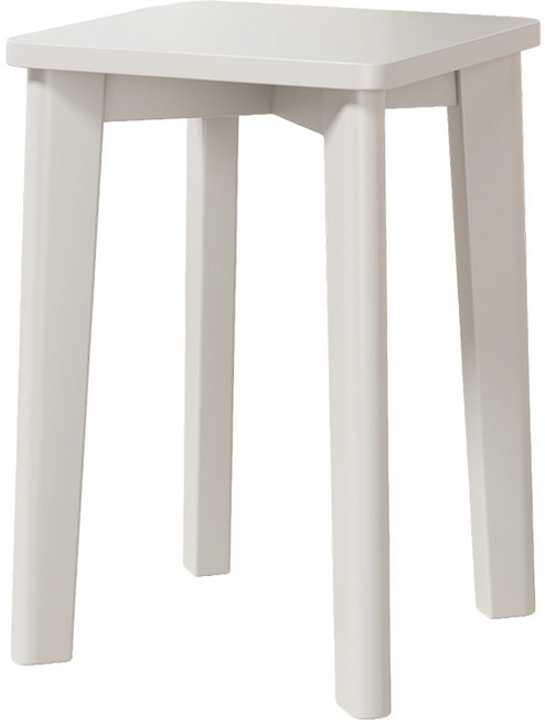 온더루프 사각 원목 스툴 의자, 1개, 화이트