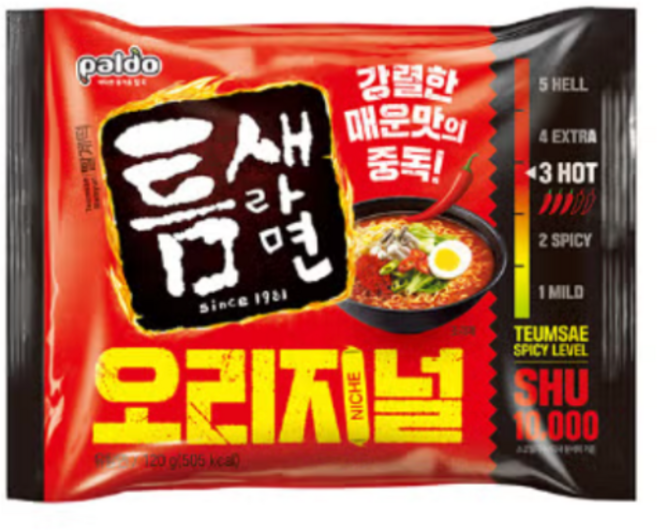 팔도 틈새라면 빨계떡, 1개