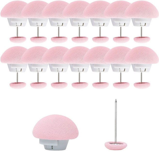 이지적공간 밀림방지 이불 고정핀, 15개, 핑크