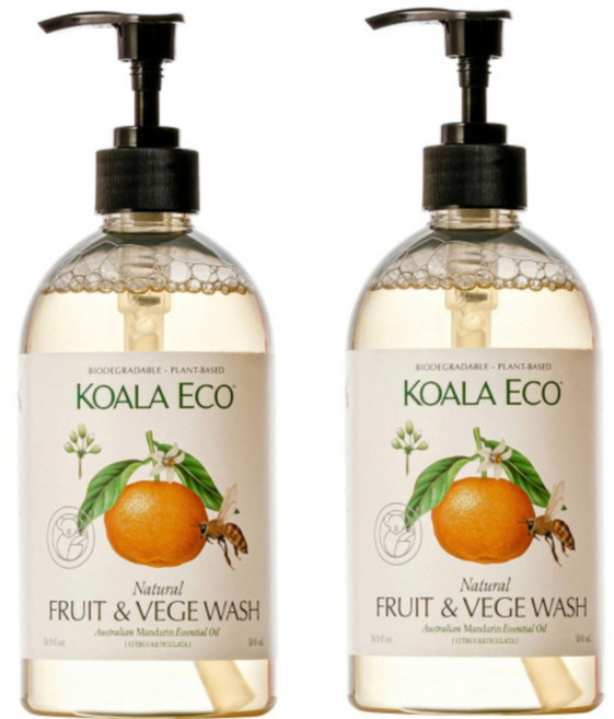 코알라 에코 내추럴 푸르트 앤 베지 워시 과일 야채 세척 세정제 500ml x 2개