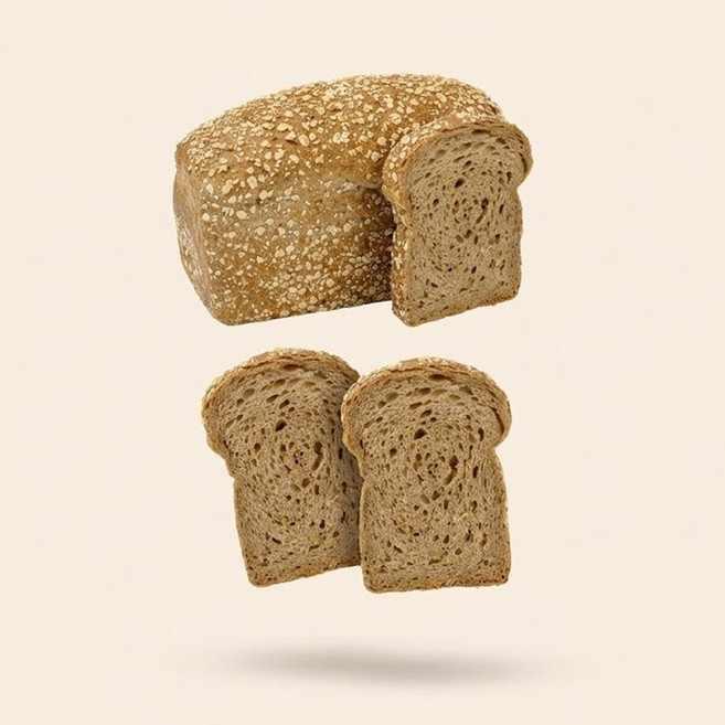 100% 통밀잡곡식빵 무설탕 포만감 개별포장 곡물빵, 1개, 600g