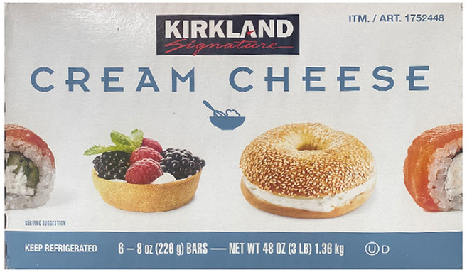 커클랜드 크림치즈 바 코스트코, 1개, 1.36kg