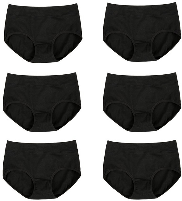 위지이버 여성 면 팬티 6종 세트 순면 데일리 삼각 속옷