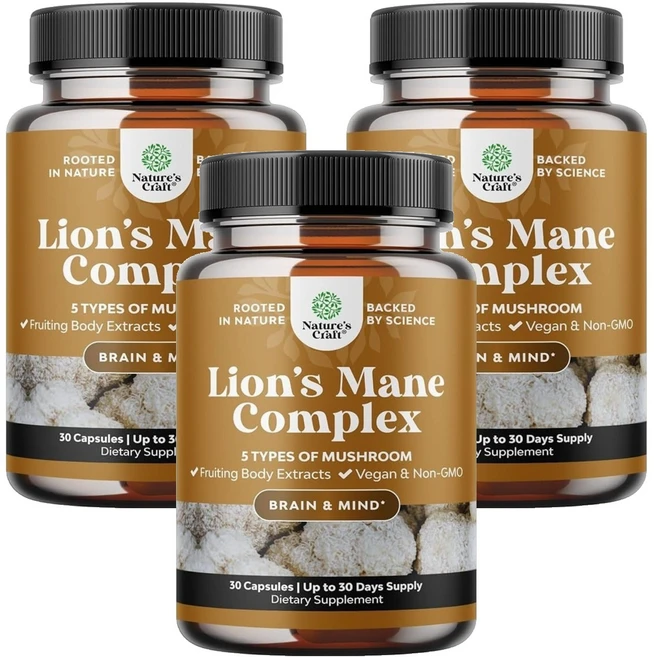 네이처스크래프트 노루궁뎅이버섯 컴플렉스 브레인 & 마인드 캡슐, 30정, 3개 - 쿠팡