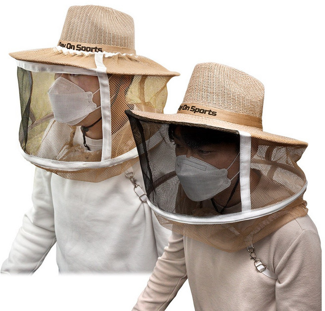 이디스트 와이드 벌망모자 낚시 양봉 농사 햇빛차단 벌초 벌레차단 벌모자, 4.일체형 벌망모자, 1개