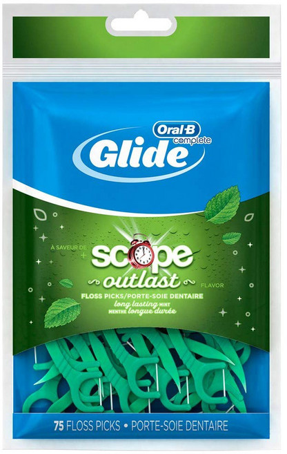 Oral-B 歐樂B Scope Outlast 拋棄式牙線 薄荷香, 1個, 75入