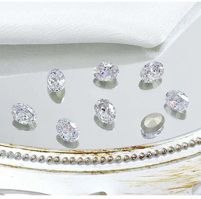 超閃爆亮 星鋯橢圓鑽 鋯石 鴿子蛋 爆閃切面 美甲鑽飾 東洲水晶 異型鑽 指甲貼 水鑽 尖底鑽, 1個, 星鋯白鑽 - ( 2顆裝