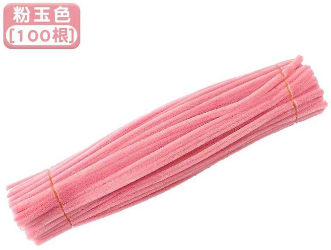 ibooooo 馬卡龍色混裝 DIY花束毛絨條材料包, 粉玉色約100根, 1個