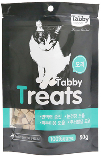 테비토퍼 고양이 테비트릿 스낵, 오리, 50g, 1개