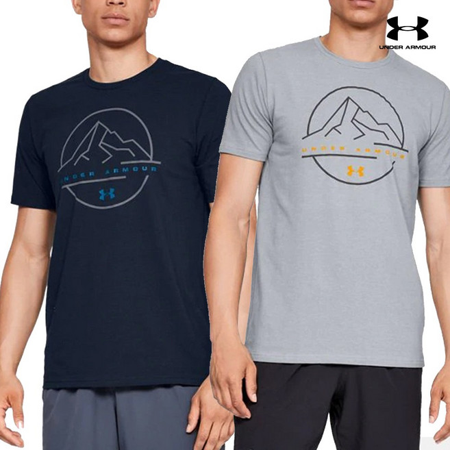 언더아머 UA 피티드핏 운동티셔츠 헬스티셔츠 여름티셔츠 아웃도어티셔츠 남자반팔티 남성운동티셔츠 그래픽 반팔 티셔츠 572 2종