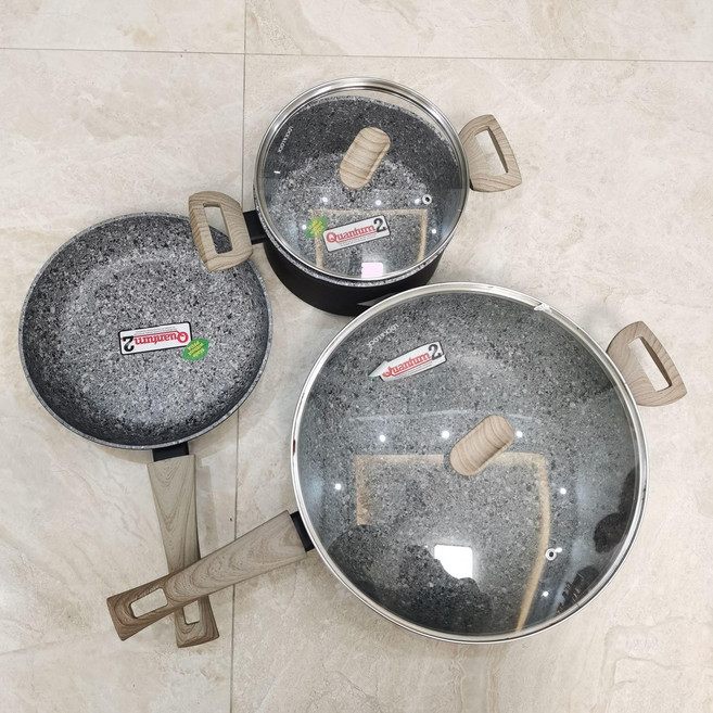 아티 화강암프라이팬 1개 조리기구 팬 프라이팬, 기본 구성품, 3종 세트 32+20+24cm