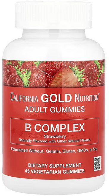 CGN 비타민B 복합체 C 아스코르브산 니아신 니코틴아마이드 피리독신 딸기 구미젤리 45, 45정, 1개