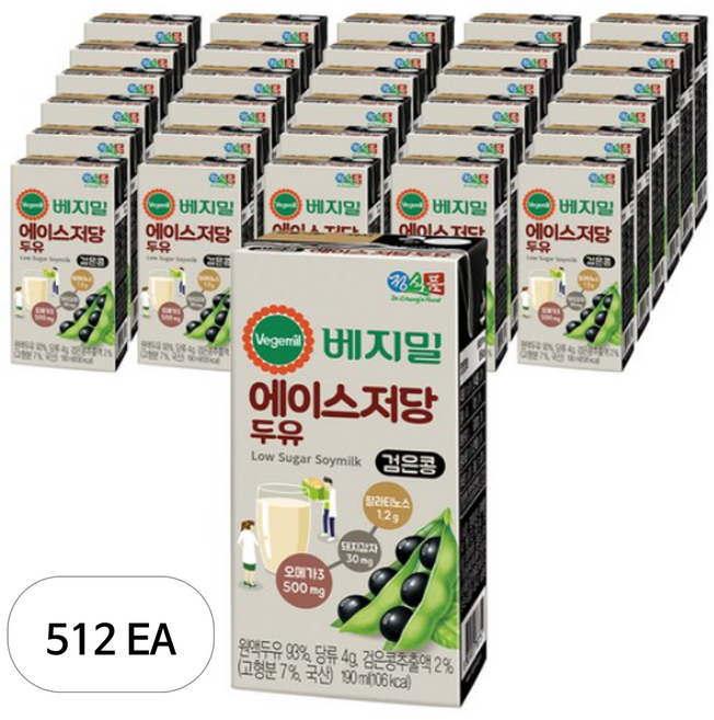 베지밀 에이스 두유, 190ml, 512개