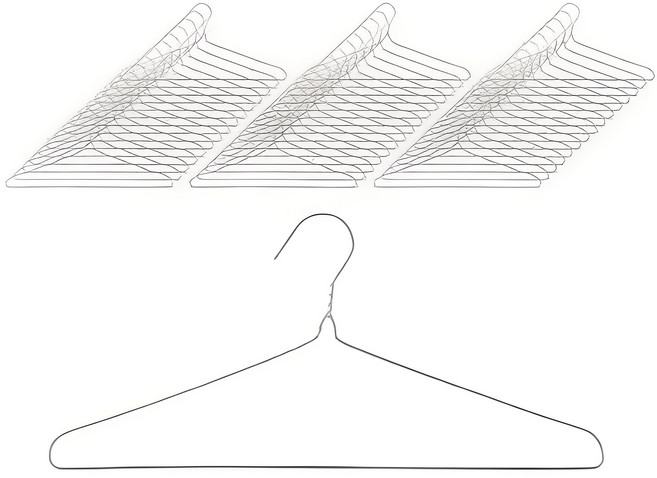 세탁소 옷걸이, 화이트, 50개