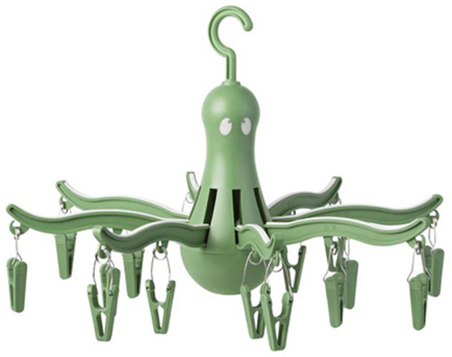 [당일출고/무료배송] 이케아 PRESSA 문어발 빨래건조대, 청록, 1개