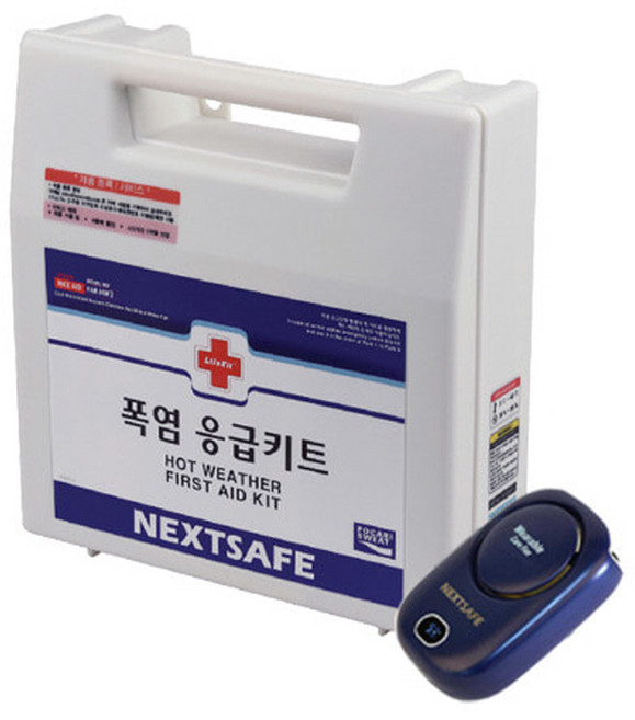 세이프쿱 폭염대응[폭염응급키트 HW4P+선풍기포함] 넥스트세이프 훈련 선물 특판 혹서기 무더위 산업현장 대량 판촉 홍보 건설 현장 주민 복지 트래킹 산악 도로 공사 학교 기관 협회, 1개