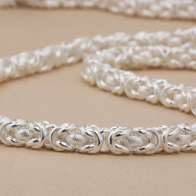 순은999 남자 은목걸이 용골 실버 최고순도 핸드메이드 장인솜씨 럭셔리 선물