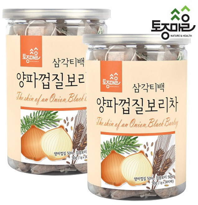 [토종마을] 국산 양파껍질보리차 30티백, 30g, 30개입, 2개