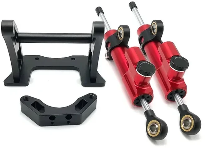 2PCS 이중 방향 조향 댐퍼 키트 댐퍼 어셈블리 Dualtron Victor Luxury Thunder II 스쿠터 용 방진, 01 빠른  Mainland, 02 Red