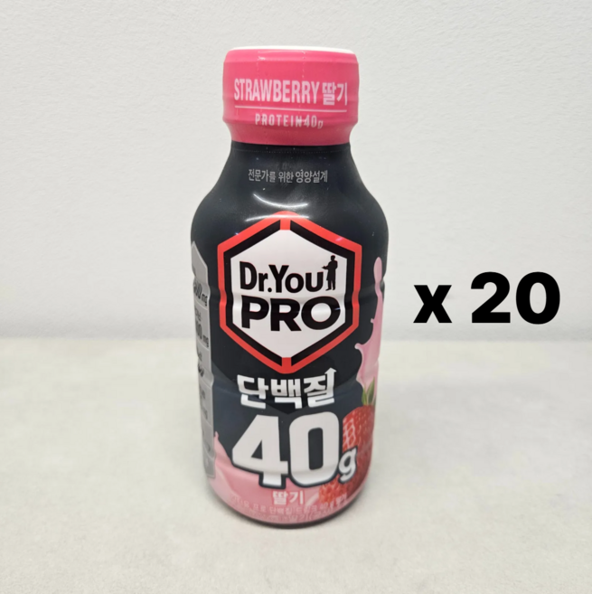 오리온 닥터유프로 단백질드링크 40g 딸기, 20개, 350ml