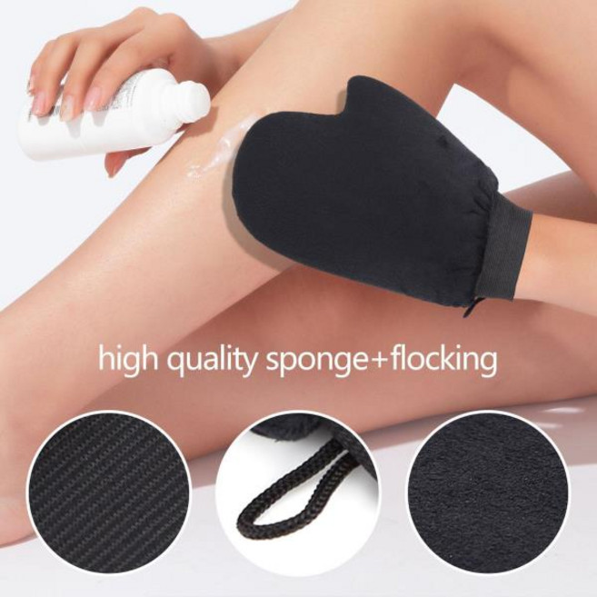 청동 줄무늬 없는 선탠용 셀프 태닝 미트 어플리케이터 장갑, 1개