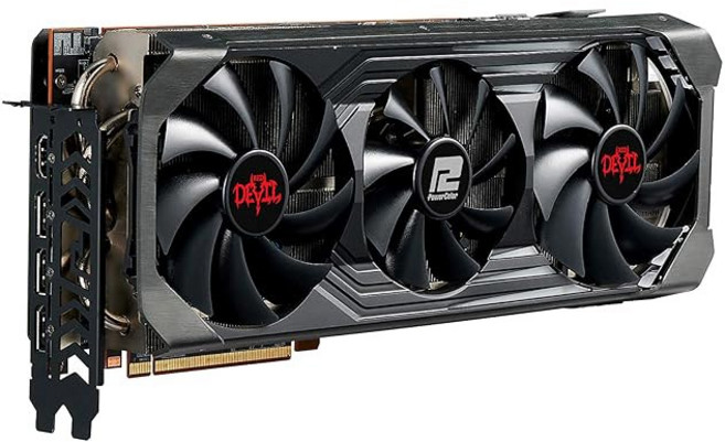 파워컬러 레드 데빌 AMD 라데온 RX 6800 XT 게이밍 그래픽 카드 16GB GDDR6 메모리 AMD RDNA 2 레이트레이싱 PCI Express 4 0 HDMI