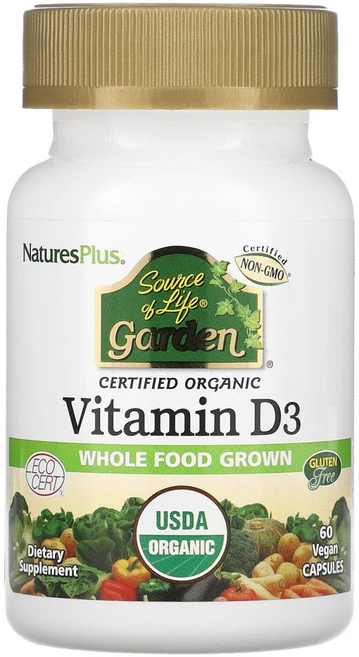 NaturesPlus SourceofLifeGardenD3 60정 소스오브라이프가든 비타민, 1개 - 쿠팡