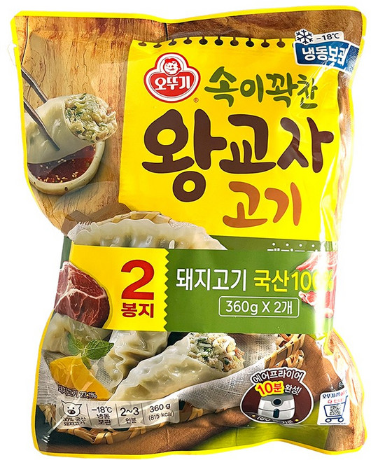 오뚜기 속이 꽉찬 왕교자 고기, 360g, 2개