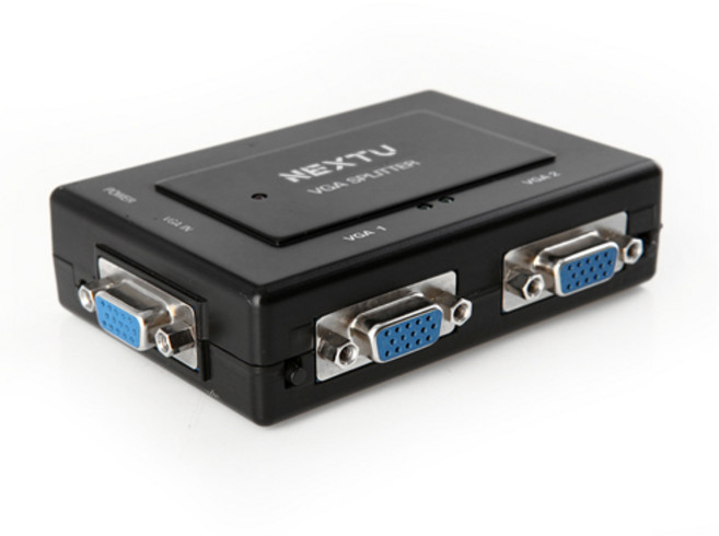NEXT 2502VSP 1:2 VGA 모니터분배기(모니터 on/off 개별스위치 적용모델), 1:2 RGB VGA 모니터 분배기-{2502VSP}, 1개