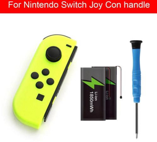 게임 핸들 배터리 닌텐도 스위치 OLED 조이콘 게임 액세서리용 교체 배터리 왼쪽 오른쪽 게임 컨트롤러 1850mWh 2 개, 한개옵션0, 한개옵션1